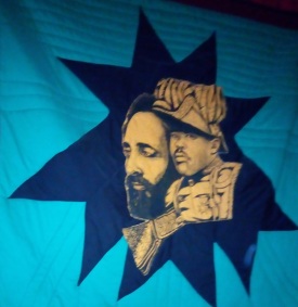 Haile Selassie flag at the Garvey museum